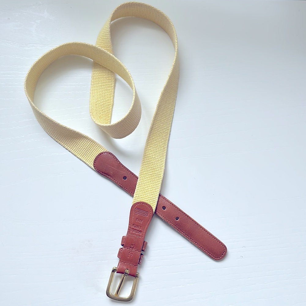 Coach Yellow and Brown Women's Belt